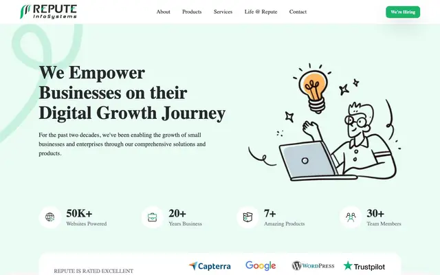 Repute Infosystems website