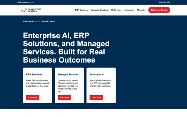 Resolve Tech Solutions website