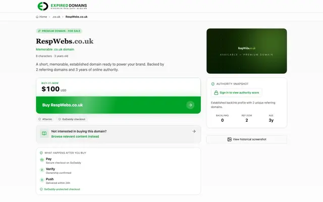Responsive Web Services website