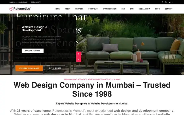 Reternetics Web Design website