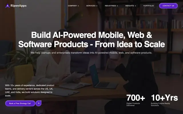 RipenApps Technologies website