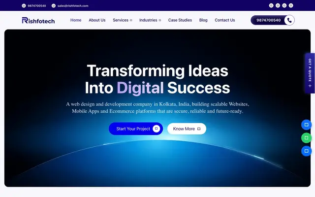 RISHFOTECH - Website design & development, Mobile App development , Digital Marketing company in Kolkata website