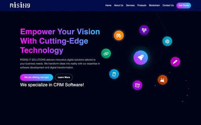 Rising IT Solutions website