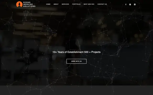 Rising Webvibe Solutions website