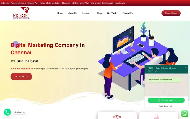 RK SOFT TECH SOLUTION website