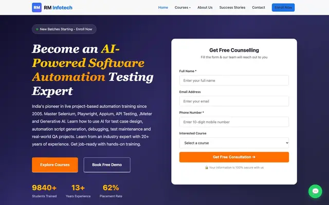 RM Infotech Private Limited website