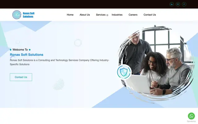 Ronas Soft Solutions website