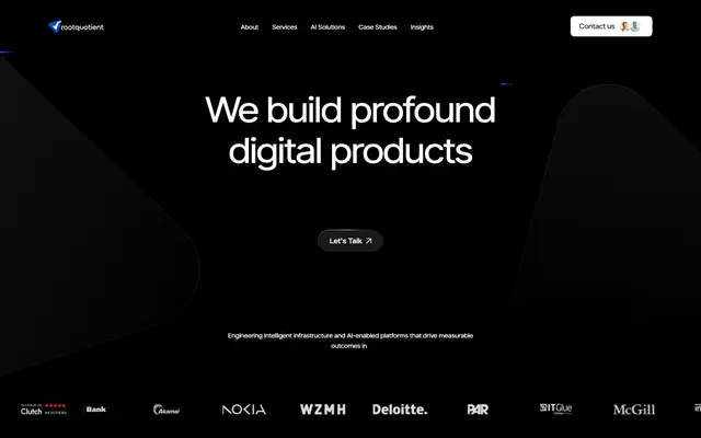 RootQuotient | Custom Software Development in UK, Mobile App Development Company website