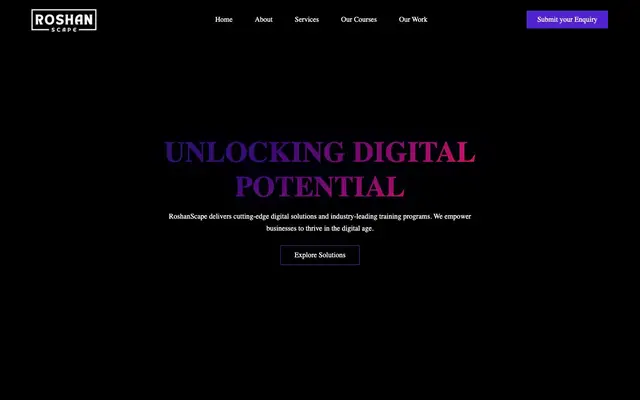 RoshanScape Digital Solutions website