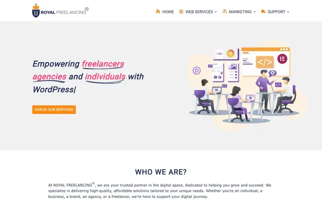 ROYAL FREELANCING website