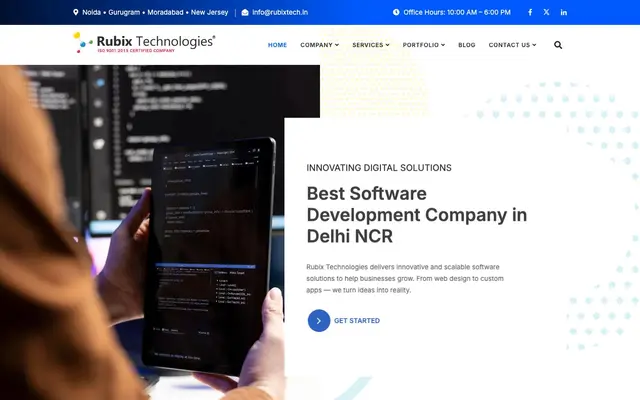Rubix Technologies website