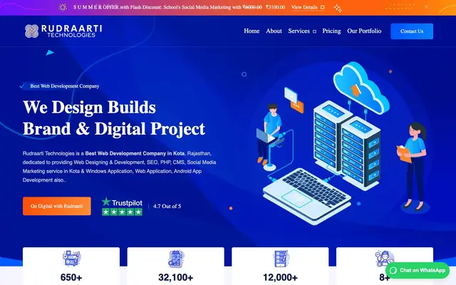 Rudraarti Technologies website