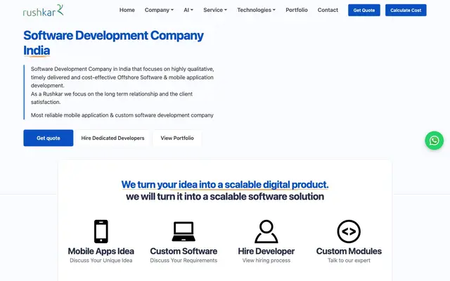 Rushkar Technology Pvt. Ltd website