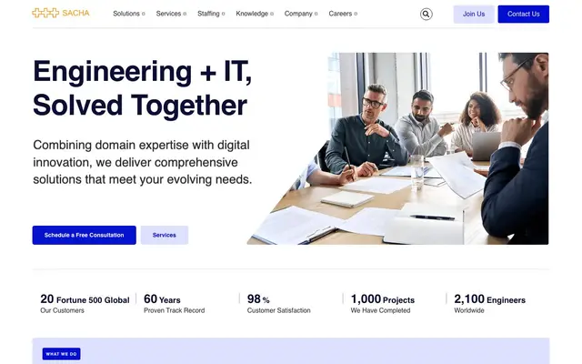 SACHA Solutions website