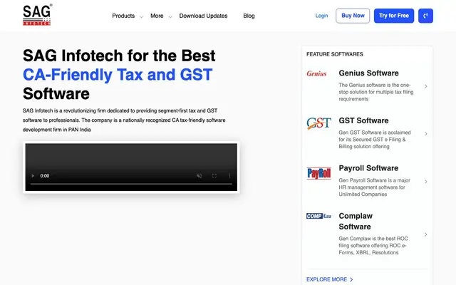 SAG Infotech Private Limited website