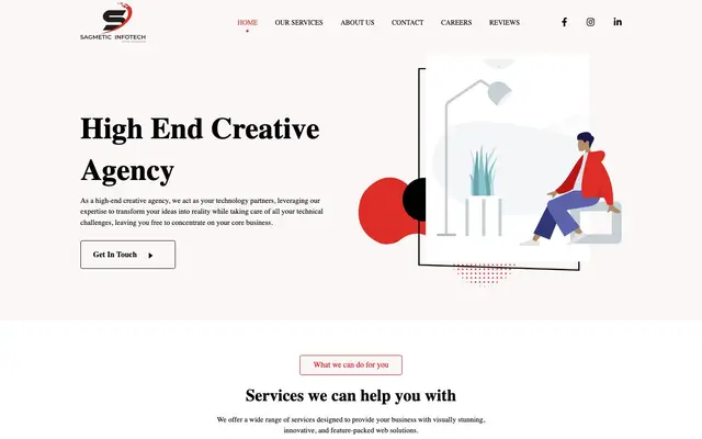 Sagmetic Infotech Private Limited website