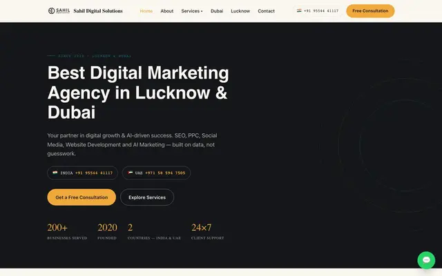 Sahil Digital Solutions website