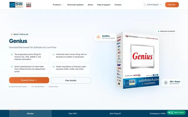 SAG Infotech Surat website