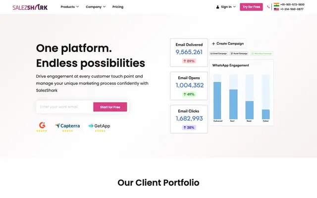 SalezShark Software India website