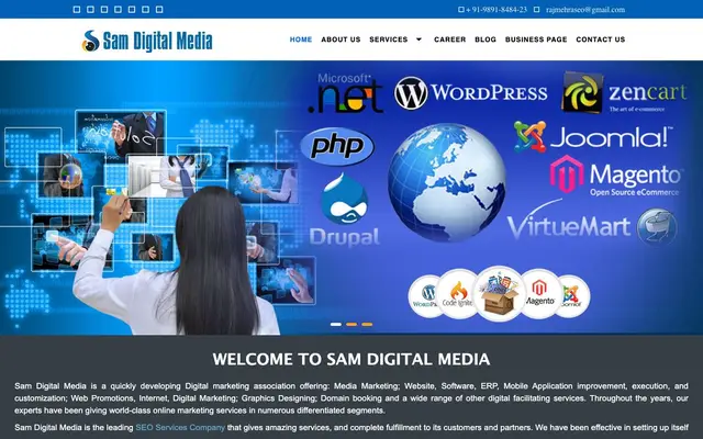 Sam Digital Media website