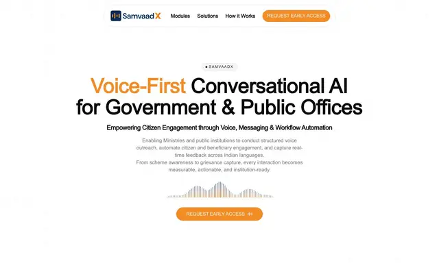 SamvaadX website