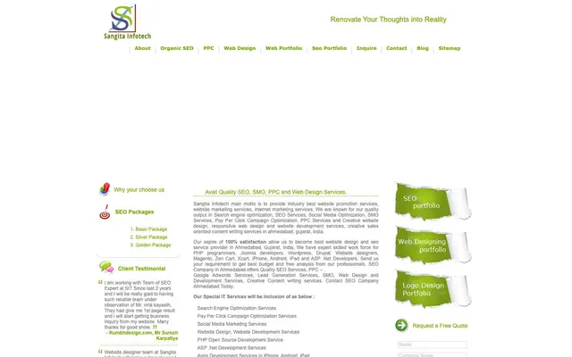 Sangita Infotech website