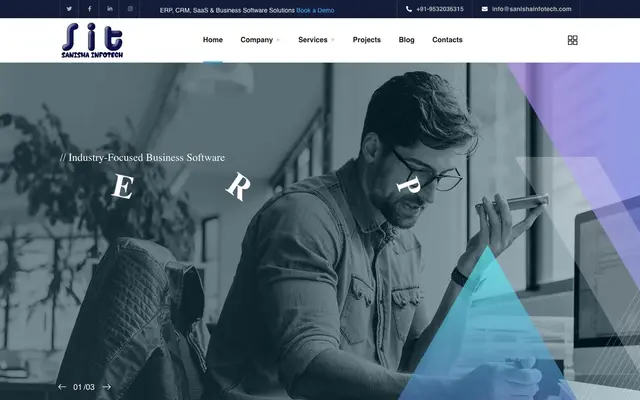 Sanisha Infotech website