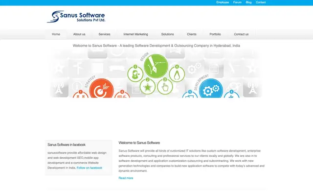 Sanus Software Solutions Pvt Ltd website
