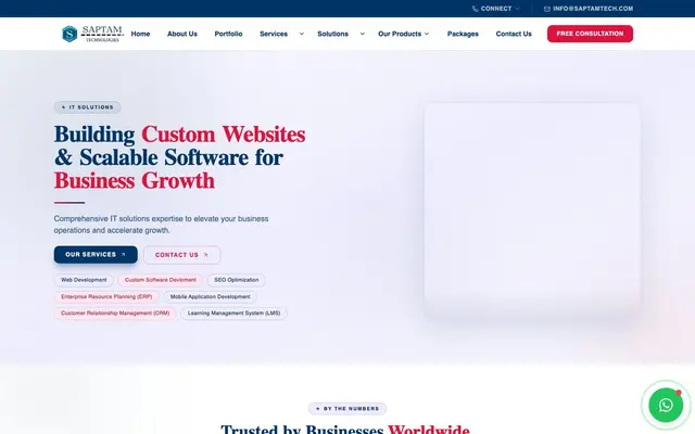 Saptam Technologies website