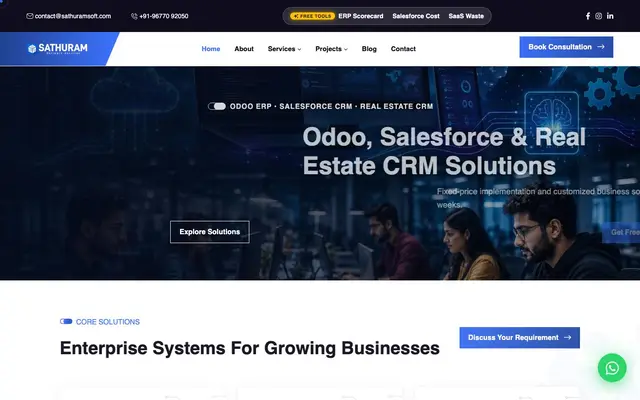Sathuram Software Pvt Ltd website