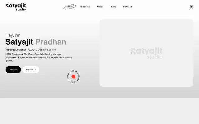 Satyajit Studio website