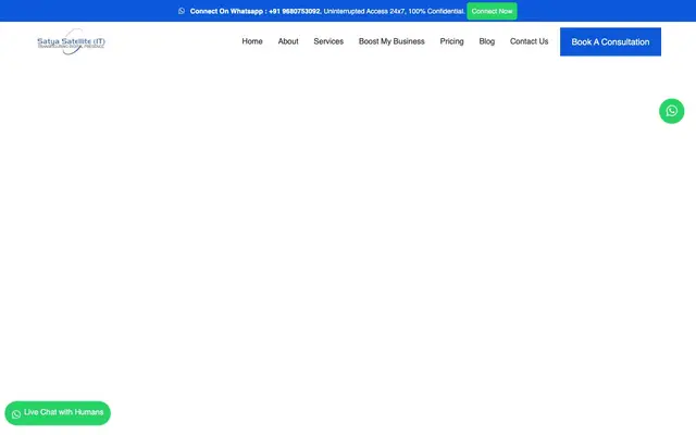 Satya Satellite IT Solutions website