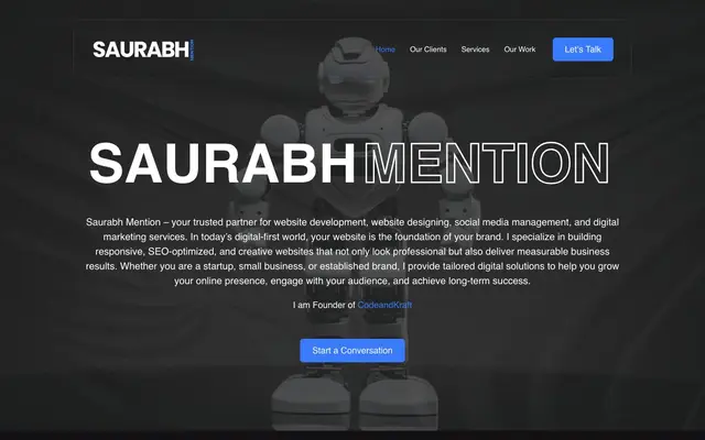 SaurabhMention website