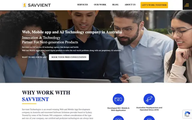 Savvient Infotech Pvt Ltd - Leading Website & App Development Company website