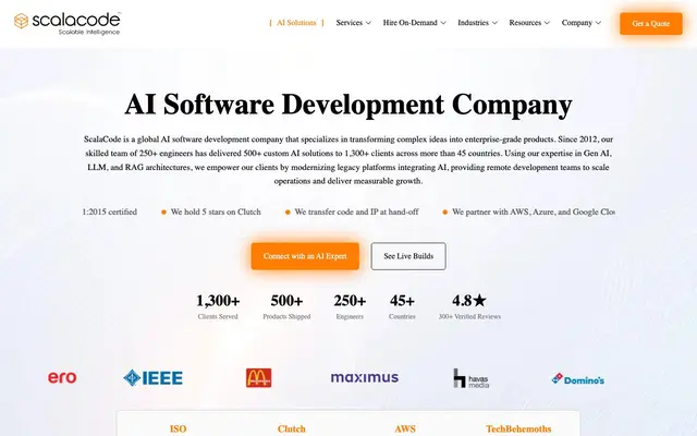 ScalaCode Global Pvt. Ltd website