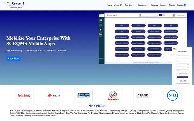 SCR Soft Technologies (P) Ltd website