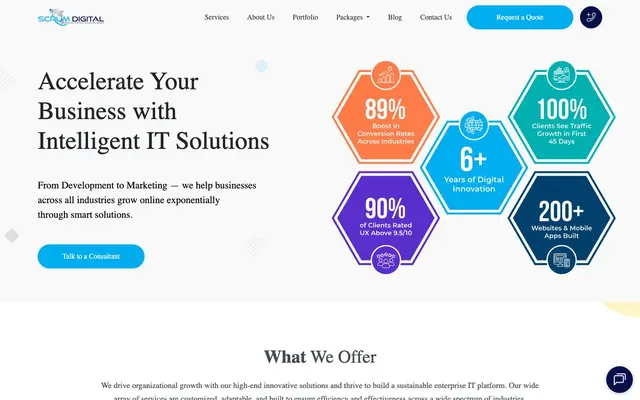 Scrum Digital Pvt Ltd website