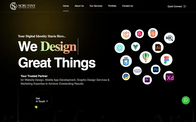Scrutiny Software Solutions website