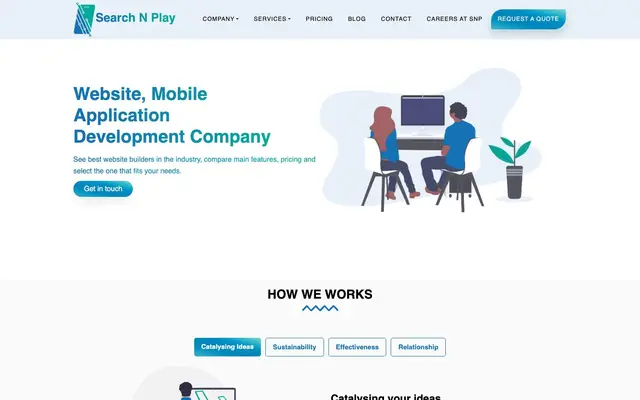 Search n Play Infotech website