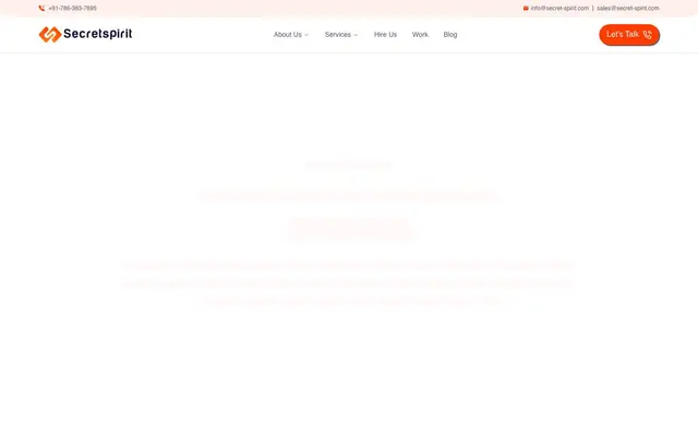 Secretspirit Solutions Pvt. Ltd. website