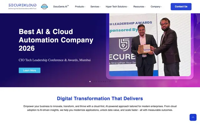 SecureKloud Technologies Ltd website