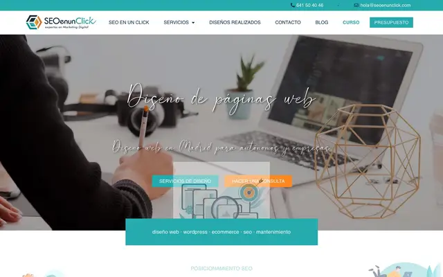 SEO en un Click, diseño web y SEO website