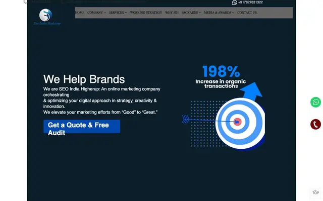 SEO India Higherup website
