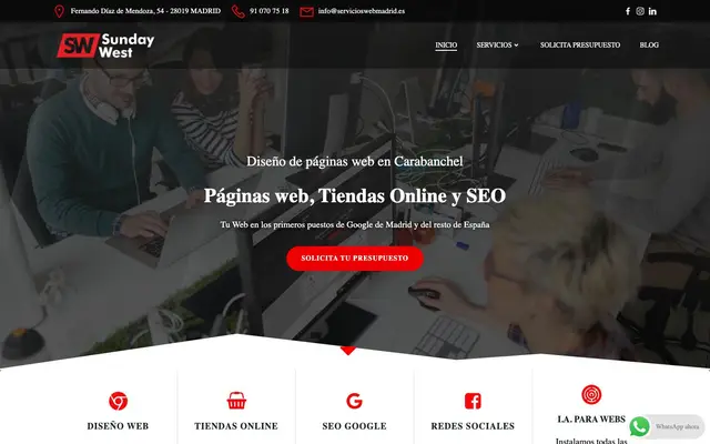 Marketing Digital Sunday West website