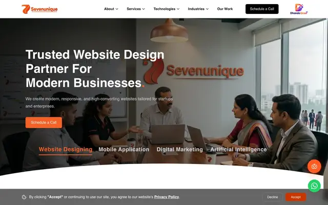 SevenUnique Tech Solutions Pvt. Ltd. | Web & App Development. website
