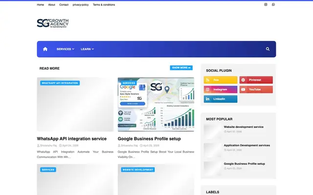SG GROWTH Agency website