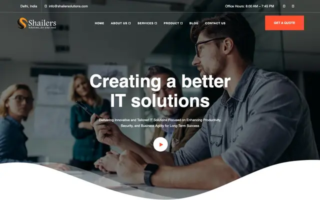 Shailers Solutions PVT. LTD website