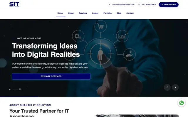 Shanthi IT Solution website
