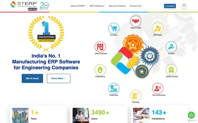 STERP Software Pvt. Ltd website