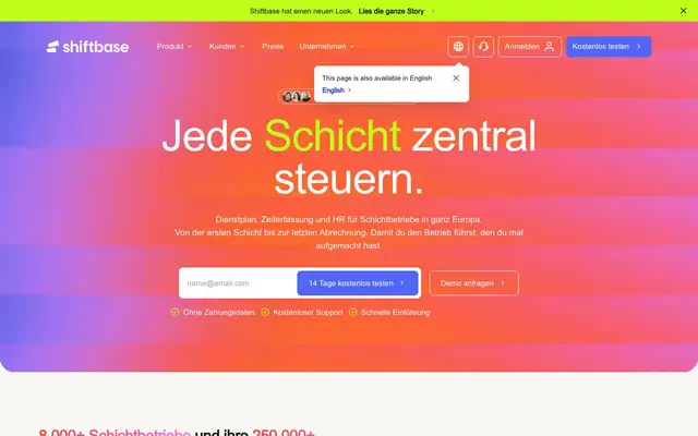 Shiftbase website